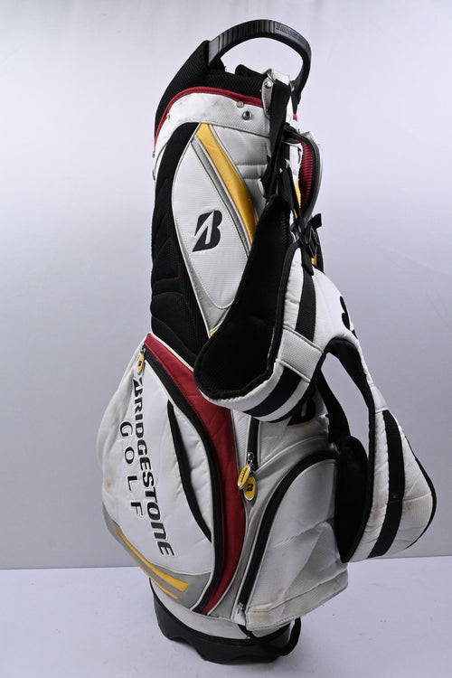 Bridgestone Cart Bag / 5-Way Divider / White, Yellow & Red