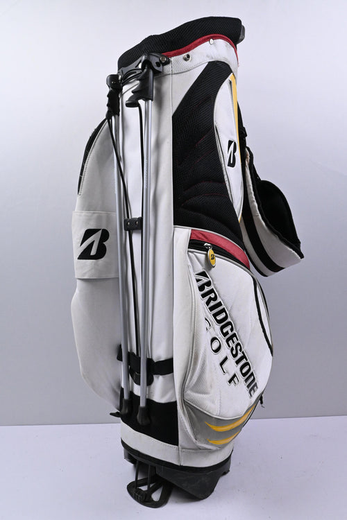 Bridgestone Cart Bag / 5-Way Divider / White, Yellow & Red