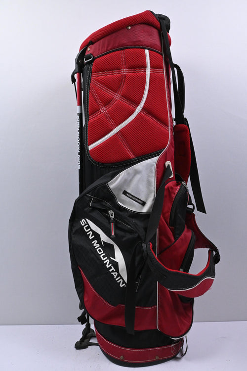 Sun Mountain Three 5 Stand Bag / 6-Way Divider / Red & Black