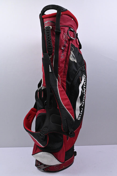 Sun Mountain Three 5 Stand Bag / 6-Way Divider / Red & Black