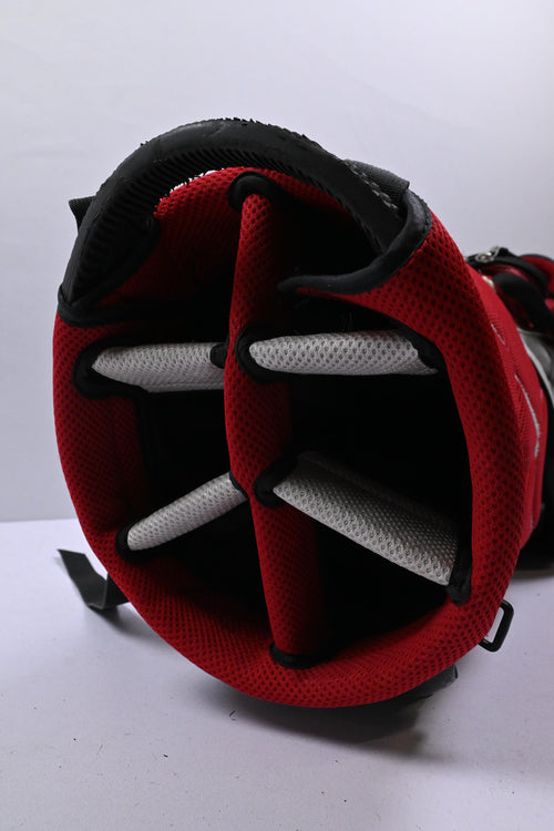 Sun Mountain Three 5 Stand Bag / 6-Way Divider / Red & Black