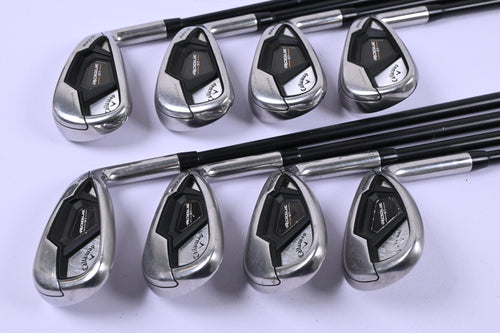 Callaway Rogue ST Max OS Irons / 6-PW+AW+GW+SW / Senior Flex Cypher 50 Shafts