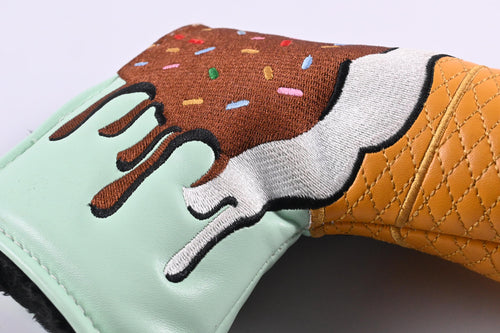 Edel Chocolate Ice Cream Putter Headcover / Blade / Brown, Mint, Orange
