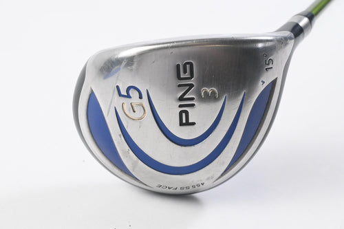 Ping G5 #3 Wood / 15 Degree / Stiff Flex Aldila NV Green 75 Shaft