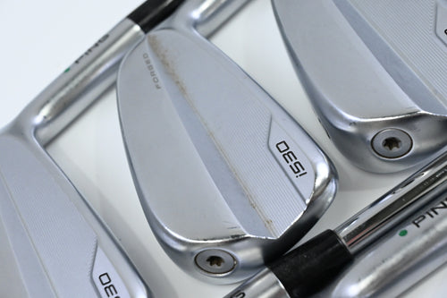 Ping i530 Irons / 4-PW+UW / Green Dot / Stiff Flex Dynamic Gold 115 S300 Shafts