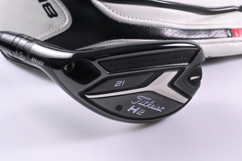 Left Hand Titleist 818 H2 #4 Hybrid / 21 Degree / Regular Flex Evenflow Blue 85 Shaft