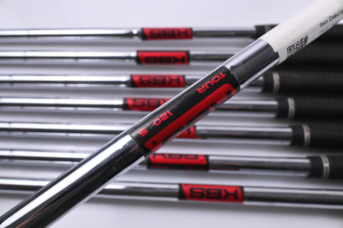 Ping G400 Irons / 5-PW+UW+SW / Green Dot / Stiff Flex KBS Tour 120 Shafts