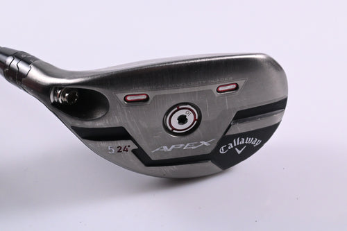 Left Hand Callaway Apex 21 #5 Hybrid / 24 Degree / Regular Flex Recoil Dart 75