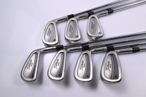 Titleist DCI 990 Irons / 3-8i+PW / Stiff Flex Rifle Precision Shafts / No 9 Iron