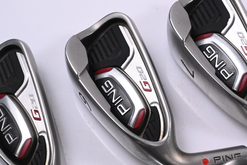 Left Hand Ping G20 Irons / 5-PW+SW / Red Dot / Regular Flex Ping CFS Shafts
