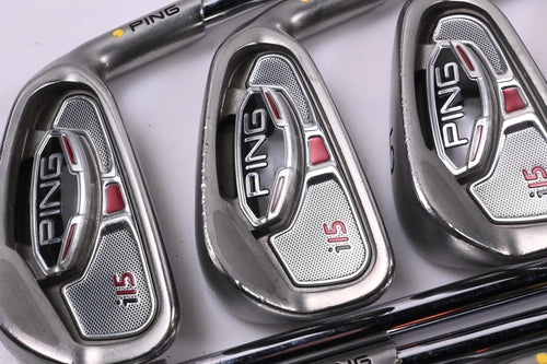 Ping i15 Irons / 3-PW+GW / Yellow Dot / Regular Flex Ping AWT Shafts