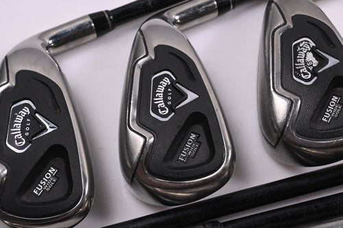 Callaway Fusion Wide Sole Irons / 5-PW+SW / Stiff Flex Callaway 75 Shafts