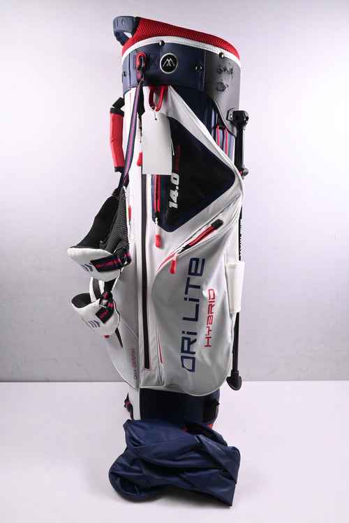 Big Max Dri Lite Hybrid Stand Bag / 14-Way Divider / White, Blue