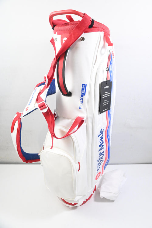 Taylormade PGA Flextech Stand Bag / 4-Way Divider / White, Red & Blue
