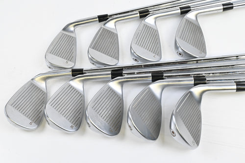 Left Hand Ping G430 Irons / 5-PW+GW+SW+LW / White Dot / Stiff Flex Ping AWT 2.0