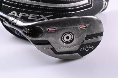 Left Hand Callaway Apex UW #5 Hybrid / 24 Degree / Regular Flex UST Recoil Dart 65 Shaft