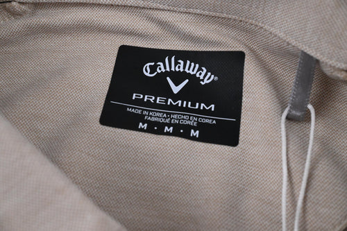 Callaway Premium Long Sleeve Polo / UK Size Medium / Beige