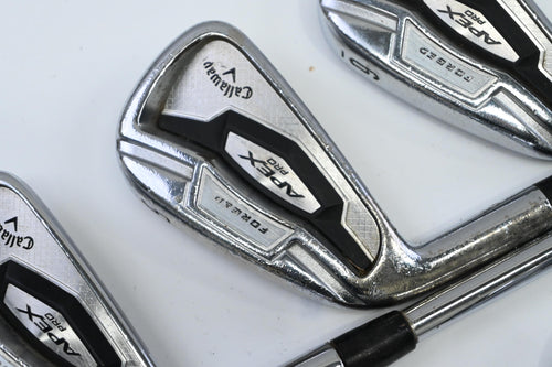 Left Hand Callaway Apex Pro 16 Irons / 4-PW / Stiff Flex Project X Rifle Shafts