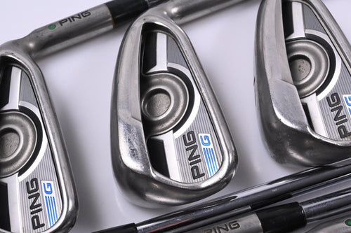 Ping G Series Irons / 5-PW+SW / Green Dot / Regular Flex Ping AWT 2.0 Shafts