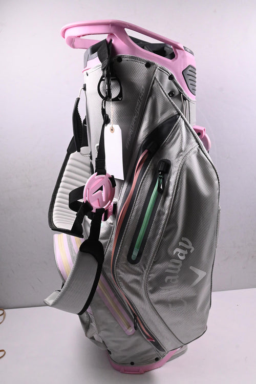 Ladies Callaway Fairway 14 HD Stand Bag / 14-Way Divider / Grey, Pink