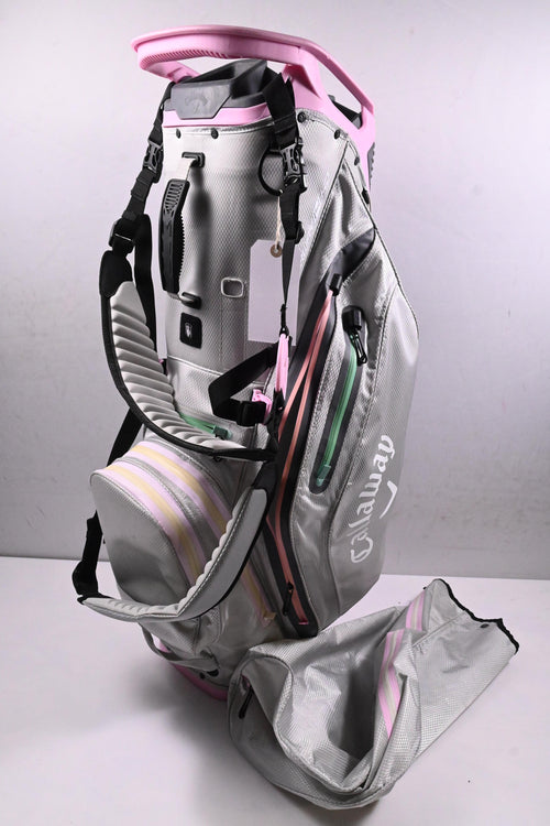 Ladies Callaway Fairway 14 HD Stand Bag / 14-Way Divider / Grey, Pink