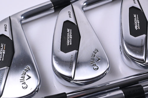 Callaway Rogue ST Pro Irons / 4-PW / Stiff Flex Project X Rifle Tour Flighted