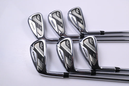 Left Hand Callaway Mavrik Pro Irons / 5-PW / Stiff Flex Elevate 105 Shafts