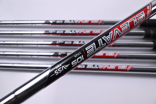 Left Hand Callaway Mavrik Pro Irons / 5-PW / Stiff Flex Elevate 105 Shafts