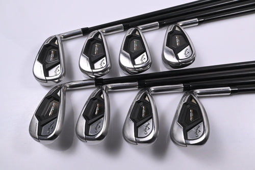Callaway Rogue ST Max OS Irons / 5-PW+GW+AW / Senior Flex Cypher 50 Shafts