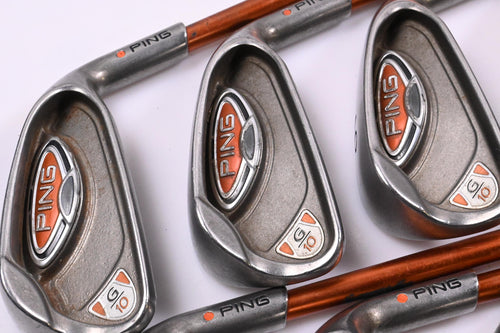 Ping G10 Irons / 4-PW+GW / Orange Dot / Regular Flex Ping TFC 129 Shafts