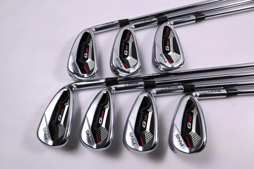 Ping G410 Irons / 5-PW+SW / Green Dot / Regular Flex Ping AWT 2.0 Shafts