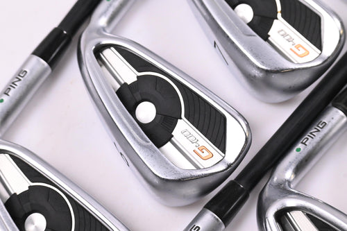 Ping G400 Irons / 5-PW+GW+SW / Green Dot / Regular Flex Ping Alta CB Shafts