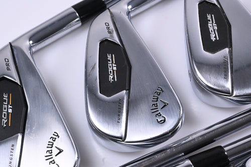 Callaway Rogue ST Pro Irons / 3-PW+AW / Regular Flex Elevate MPH 95 Shafts