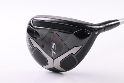 Titleist TS3 #3 Wood / 15 Degree / Stiff Flex Evenflow Black T-1100 75 Shaft