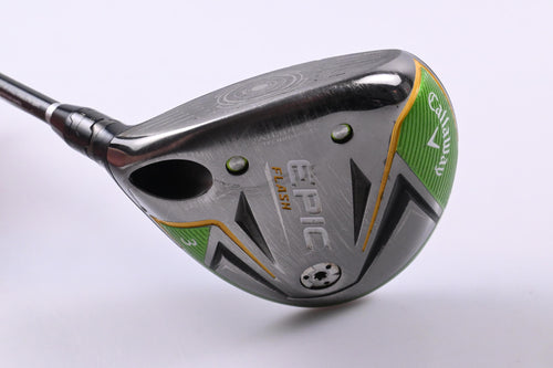Left Hand Callaway Epic Flash #3 Wood / 15 Degree / Regular Flex Evenflow 55
