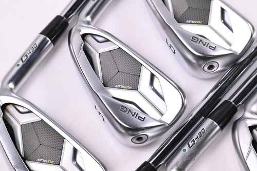 Ping G430 Irons / 4-PW / Green Dot / Regular Flex Ping AWT 2.0 Shafts