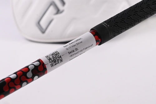 Taylormade Qi10 Max Driver / 9 Degree / Regular Flex Fujikuraq Atmos Red 5 Shaft