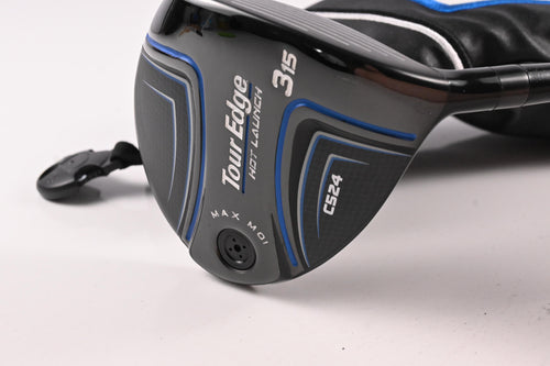 Tour Edge Hot Launch C524 #3 Wood / 15 Degree / Stiff Flex Aldila Ascent Blue 55