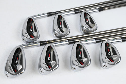 Ping G410 Irons / 5-PW+GW / Green Dot / Regular Flex UST Recoil ES 780 Shafts