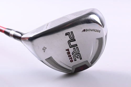 Left Hand Benross Pure Proto #3 Wood / 15 Degree / Regular Flex Aldila DVS 75