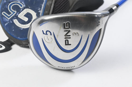 Ping G5 #3 Wood / 15 Degree / Regular Flex Grafalloy ProLaunch Blue 75 Shaft