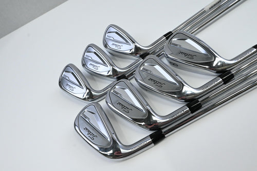 Left Hand Titleist T350 2023 Irons / 5-PW+48° / Regular Flex AMT Red R300 Shafts