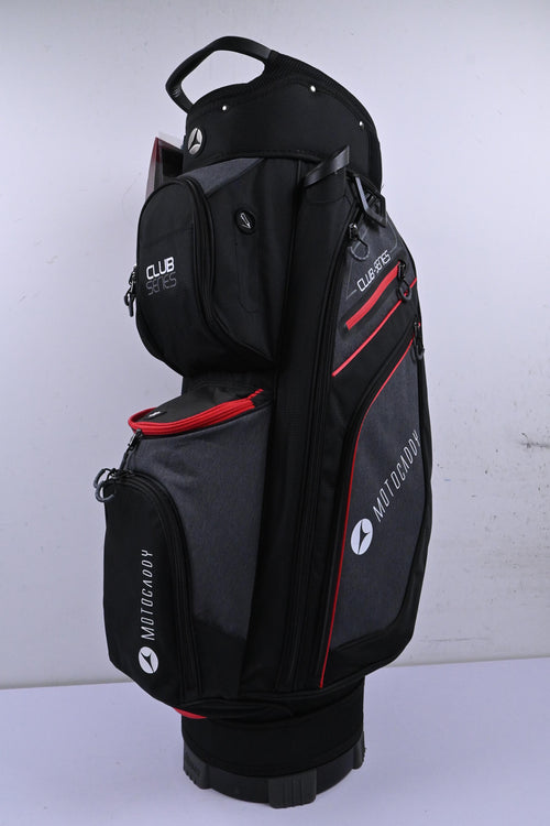 Motocaddy Club Series Cart Bag / 14-Way Divider / Black, Grey & Red
