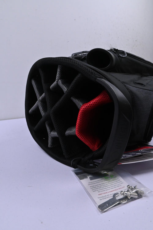 Motocaddy Club Series Cart Bag / 14-Way Divider / Black, Grey & Red