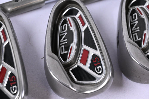 Ping G15 Irons / 4-PW+SW / Black Dot / Stiff Flex Ping AWT Shafts