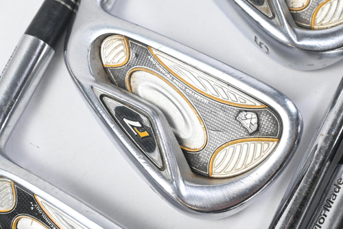 Taylormade R7 TP Irons / 3-9i / Stiff Flex Rifle Flighted FCM 6.0 Steel Shaft