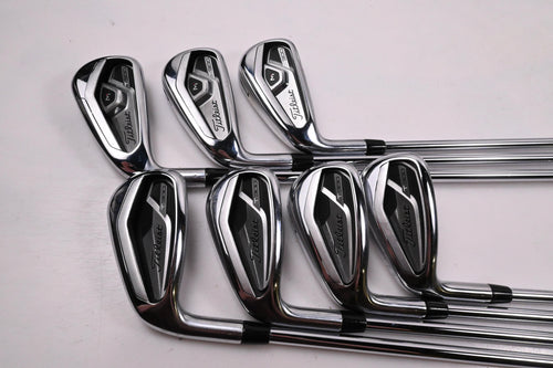 Left Hand Titleist T300 2021 Irons / 5-PW+48° / Regular Flex AMT Red R300 Shafts