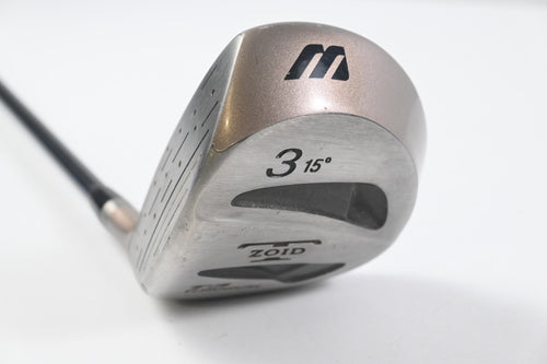 Left Hand Mizuno T-Zoid Forged #3 Wood / 15 Degree / Stiff Flex Technoflex Gold