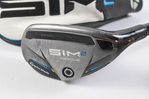 Taylormade SIM2 #4 Hybrid / 22 Degree / Regular Flex Tensei AV Raw Blue 70 Shaft