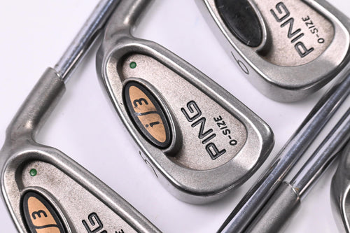 Ping i3 O-Size Irons / 4-PW / Green Dot / Regular Flex Ping Cushin JZ Steel Shafts
